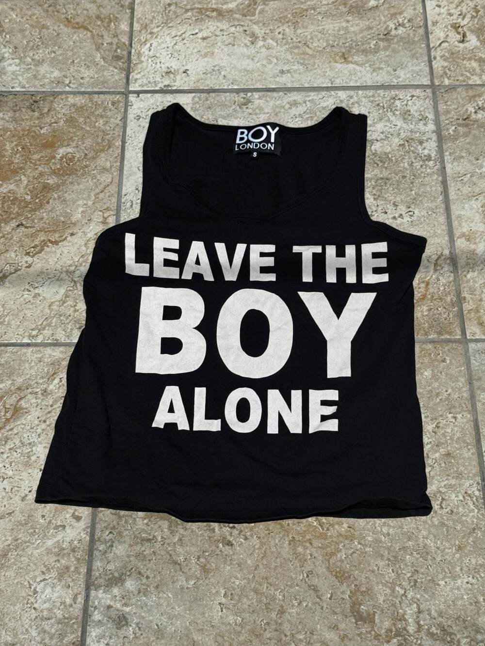 Boy London Vintage Archive 'Leave The Boy Alone' Graphic Tank Top